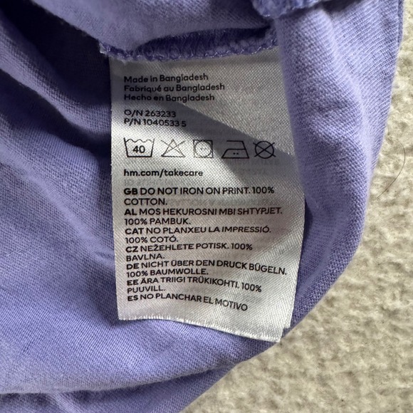 H&M The Doors Cropped T Shirt Purple Graphic Print Girls Size 12/14 Festival‎ - Picture 5 of 7